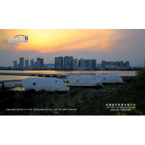 Waterproof Shell Shape Luxury Glamping Tent Wind Load 120km/h