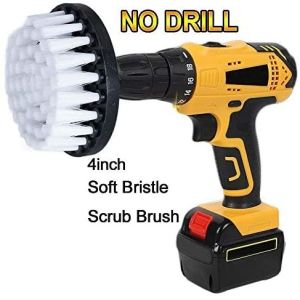 4inch Soft White Bristle Scrub Brush Electric Cleaning Brush For Drill