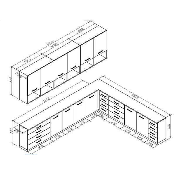 Buy Beautiful Petrochemical Modern Laboratory Furniture With Wall Cabinet at wholesale prices