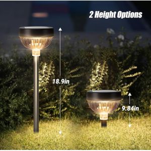 Solar Powered Garden Lights with RGB Lighting 3.7V Voltage and 600mAh Battery