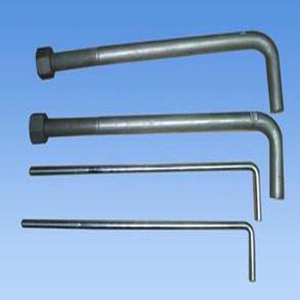 DIN 933 / 931 J Hook Concrete Anchors , Heavy Tensile J Type Foundation Bolt Zinc Plated