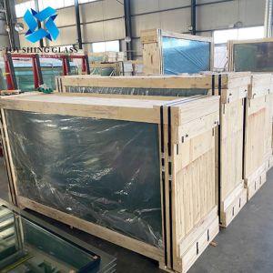 Green Tinted Heat Insulated Glass Low-E Double Glazing Custom