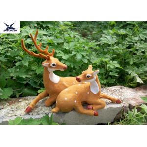 Playground Lifelike Simulated Animatronic Animal With Fur / Simulated Roar /