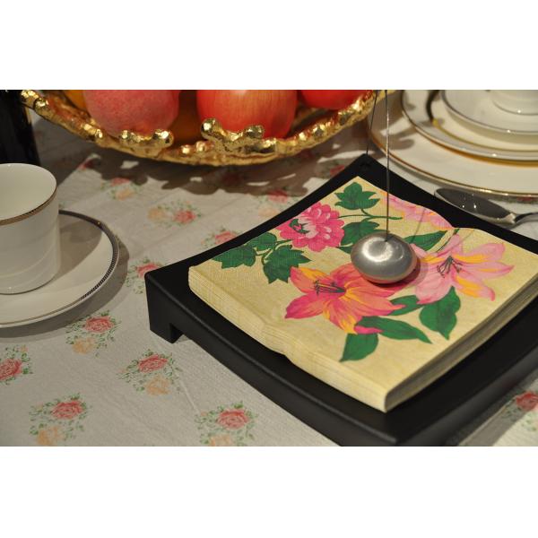 15-120gsm Valentine Cocktail Napkins , 13x13" Pink Flower Napkins