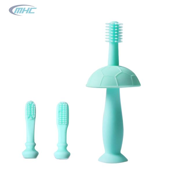 Baby Teether Silicone Factory Price 360 Degree Cleaning Infants Toothbrush Shape