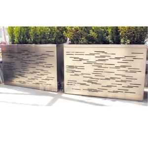 China Hollow Out L1200 W400 H1000mm Stainless Steel Flower Pots on sale