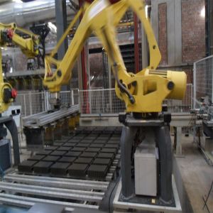 Brick Plant Automatic Robot System With Stacking Grippers Yellow