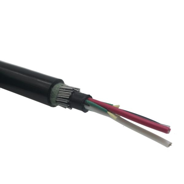 Buy PE Outer Jacket Hybrid Fiber Optic Cable for Outdoor Aerial and Underground Applications 12.8mm Diameter at wholesale prices