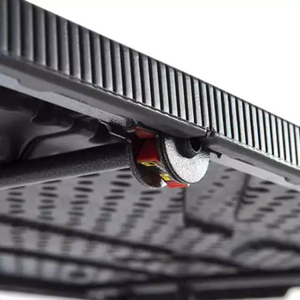 Foldable Outdoor Banquet Table Portable Camping Furniture with Imitated Rattan Design