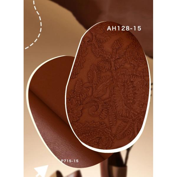 3D Retro Floral Embossed PVC Leather For Handbag Packaging Box Decorative Fabric Placemat Faux Leather