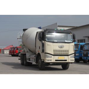 FAW Jiefang Concrete Mixer Truck J6P 350HP 6X4 Flat Top Cab 4.7m3 Tank Automatic