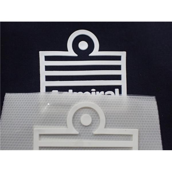 Durable White Silicone Heat Transfer Labels For Sportswear Brand