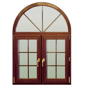 Custom Design Louver Curtain Type French Aluminium Window with Arch Door and