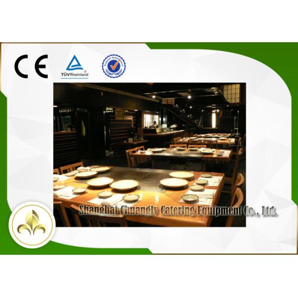 Professional Japanese Teppanyaki Grill Table 7 Seats Capacity For Shellfish / Vegetable