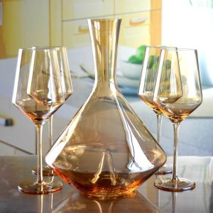 Hand Blown Crystal Wine Glass Set