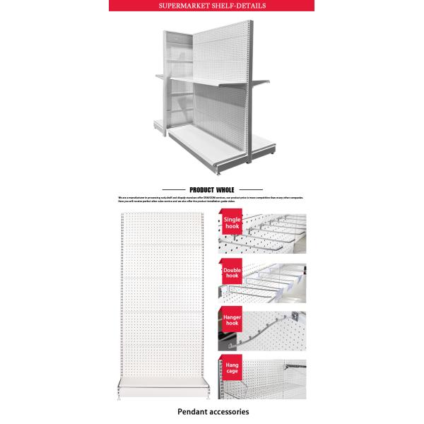 Double-Sided Metal Gondola Shelving for Supermarkets