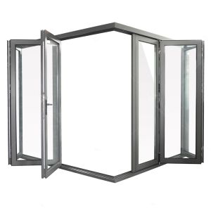 Quality Insulated glass Restaurant 2mm Aluminum Bifold Windows for sale