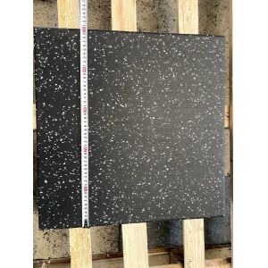 1m*1m 20mm Extra Heavy-Duty Black Rubber Floor Protection Mat for Gym and