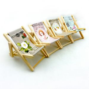 Phone holder wooden beach chair cellphone stand