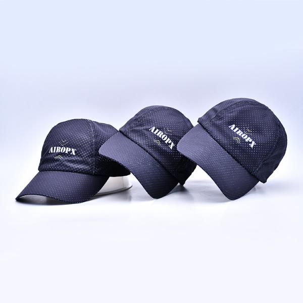 Buy Unisex Breathable Sport Golf Caps Customized Flat Embroidery Logos at wholesale prices