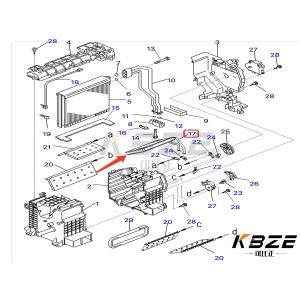 KOMATSU EXCAVATOR AC HEATER CORE ND116420-7450 ND1164207450 FITS PC200-8MO PC300-8 PC360-8