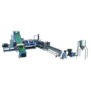 China High Speed Plastic Recycling Pellet Machine Belt Conveyor , Agglomerator , Extruder on sale