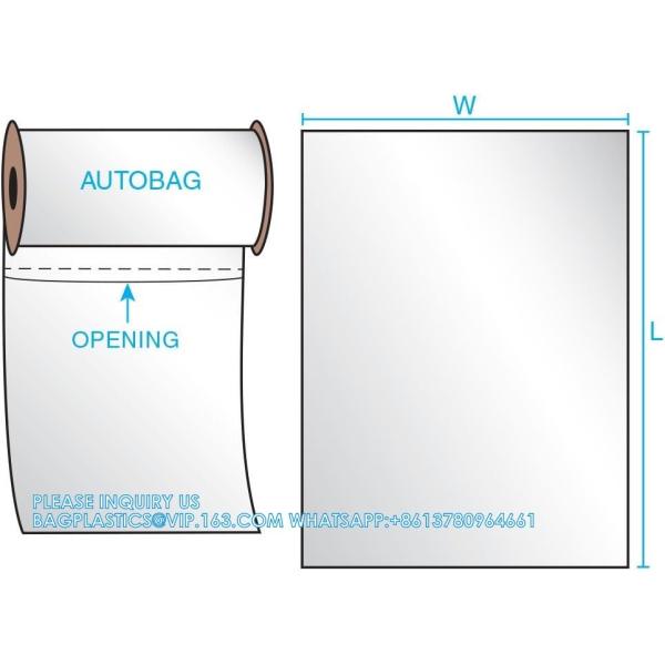 Buy auto bagging Custom Logo Design Pre-Opened AutoBag On A Roll For Automatic Packaging Machine at wholesale prices