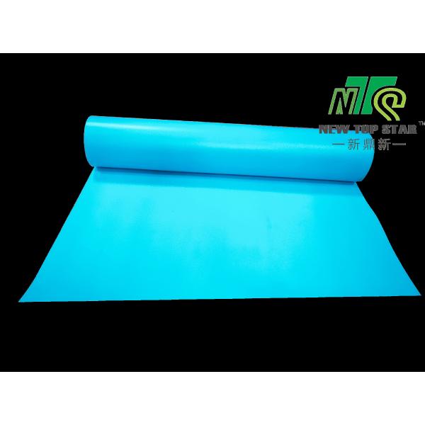 Blue Vinyl SPC Flooring Underlayment Embossed , Laminate Floor Padding Underlayment