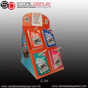 Quality Display corrugated counter displaybox with hooks for sale