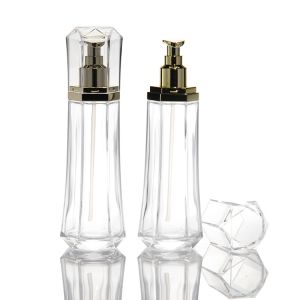 Glass Lotion Bottle With Pump For Cosmetic Skincare