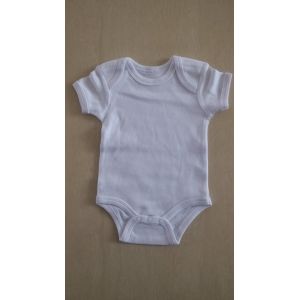 Quality Combed interlock fabric white bodysuit for baby for sale