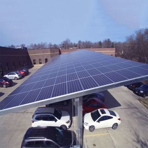 Flexible Galvanized Steel 20kw Solar Carport Structures