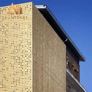 China Perforated aluminum facade cladding on sale