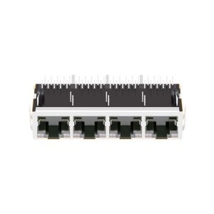 Equivalent to JXG0-0098NL 4 Port Gigabit Rj-45 Latch Up with LEDs