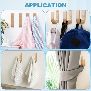 Custom Wooden U Shaped Curtain Hooks Eco-friendly Natural Wood