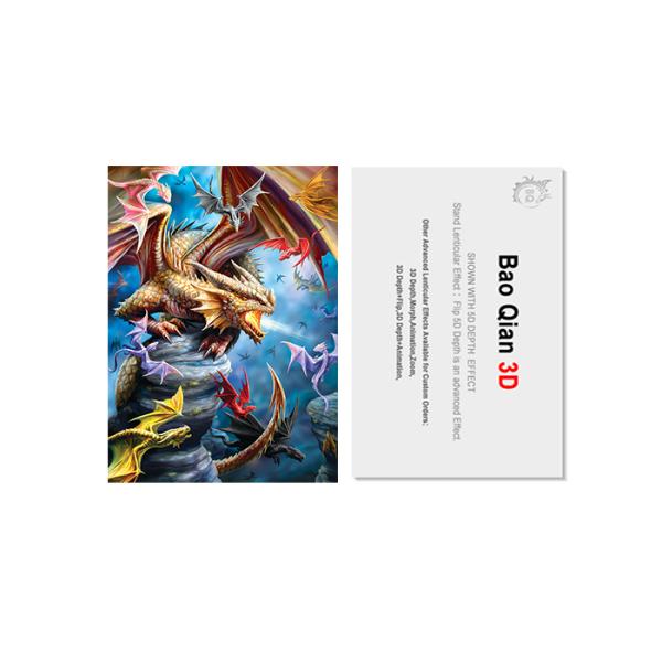 4x6'' 3D Lenticular Card / 3D Game Cards 0.6mm PET +157g Paper