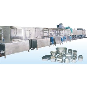 High speed Metal Ware Washing Line 265kw 2.5t/H Cookware washing equipment work