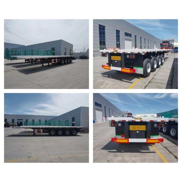 4axles 40FT 45FT 40tons Drop Flatbed Container Semi Trailer for Sale