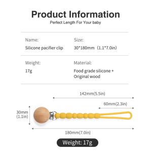 Soothie Chewable Dummy Clip Pacifier Clips Silicone Teething Beads