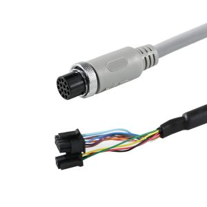 M12 14-Pin Female Circular Connector Cable with Open Wire End