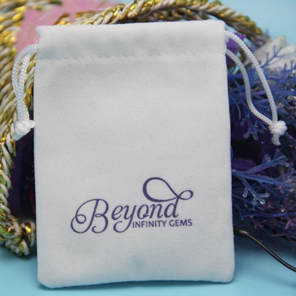 Aux Suede Drawstring Jewelry Bag Logo Printed Custom Velvet Material For Gift
