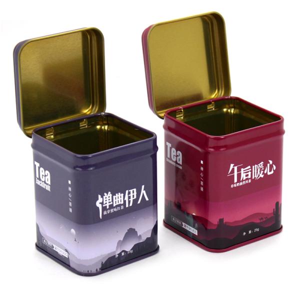 SGS Tea Packaging Tin Box Coffee Bean Powder Cookie tin Cans With 4 Color