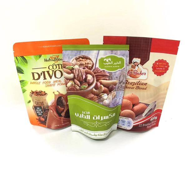 Stand Up Zipper Top Aluminum Foil Mylar Bags Smell Proof Custom Printed