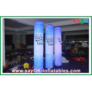 190T Nylon Cloth Inflatable Pillar Durable 2m With Led Lighting