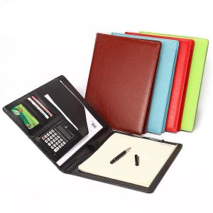 Business Conference Document Notebook Folio Embossed A4 PU Material