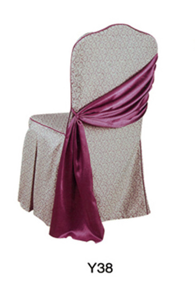 Foshan Factory large wholesale hot sale Yellow spandex chair cloth (Y-29)