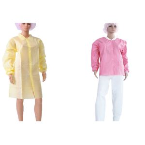 Quality Chemical Resistant Disposable Lab Coats , Nonwoven PP Medical Labotary Coats for sale