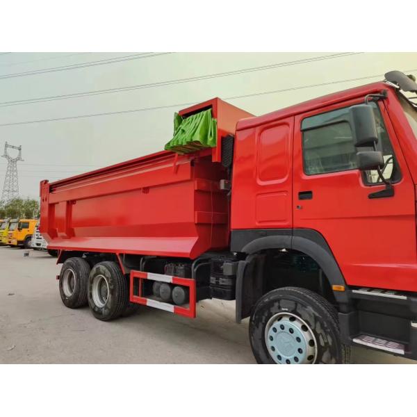 Buy 6-8L Engine Capacity Used HOWO Dump Truck 12 Tires Tipper Trucks 6X4 in Red at wholesale prices