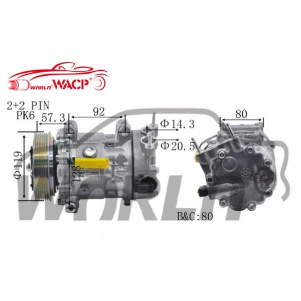 Buy 1309 Automobile Air Conditioning Compressor For Peugeot407 3008 4008 WXPG017 at wholesale prices