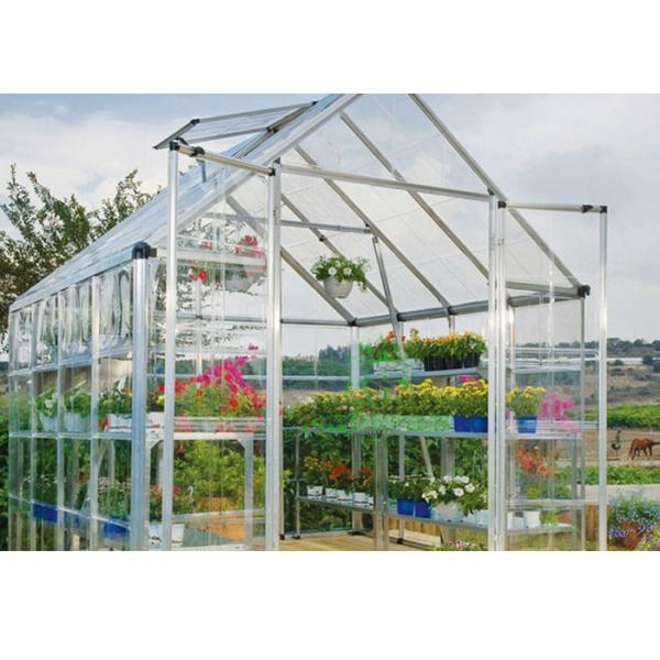 Buy White Clear One Stop Gardens Greenhouse , 10mm Polycarbonate Sheet Greenhouse at wholesale prices